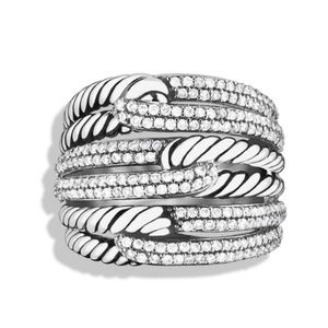 David Yurman Triple-Loop Ring with Diamonds